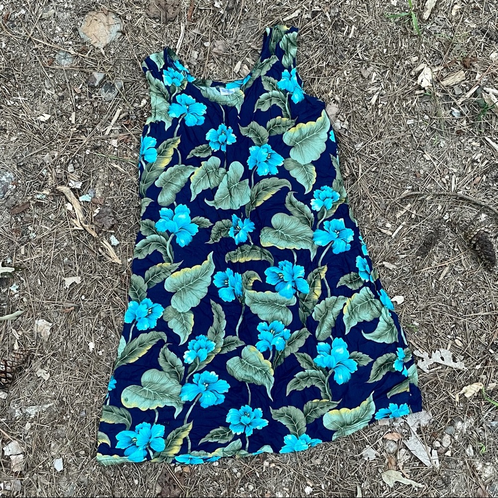Tropical mini tank dress